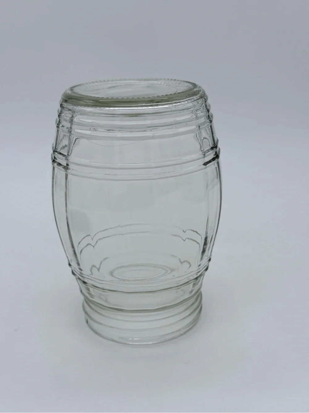 Vintage Rustic Barrel Jar With Metal Lid & Wood Handle Pickle Canister